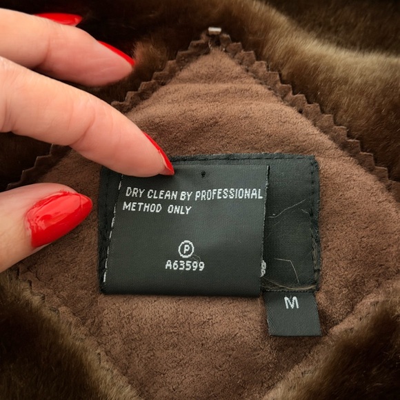 Brown Suede Fur-Lined Jacket - Picture 5 of 8